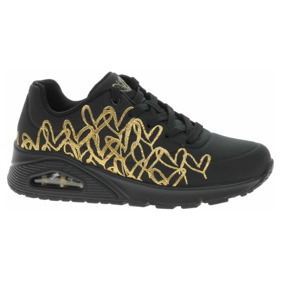 detail Skechers JGoldcrown: Uno - Golden Heart black -gold