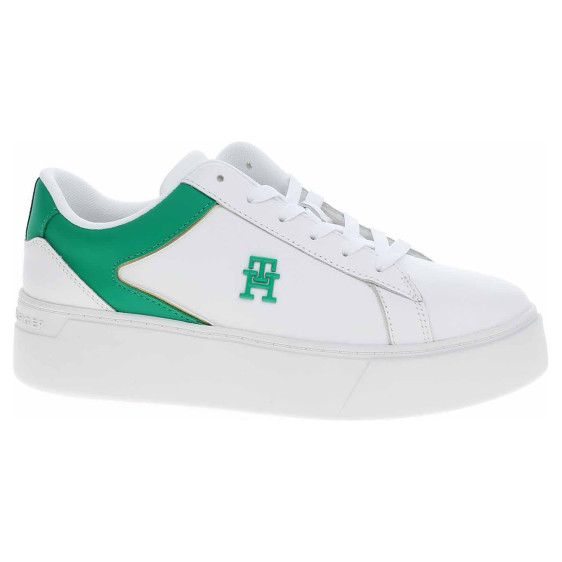 detail Tommy Hilfiger dámská obuv FW0FW07910 0K4 white-olympic green